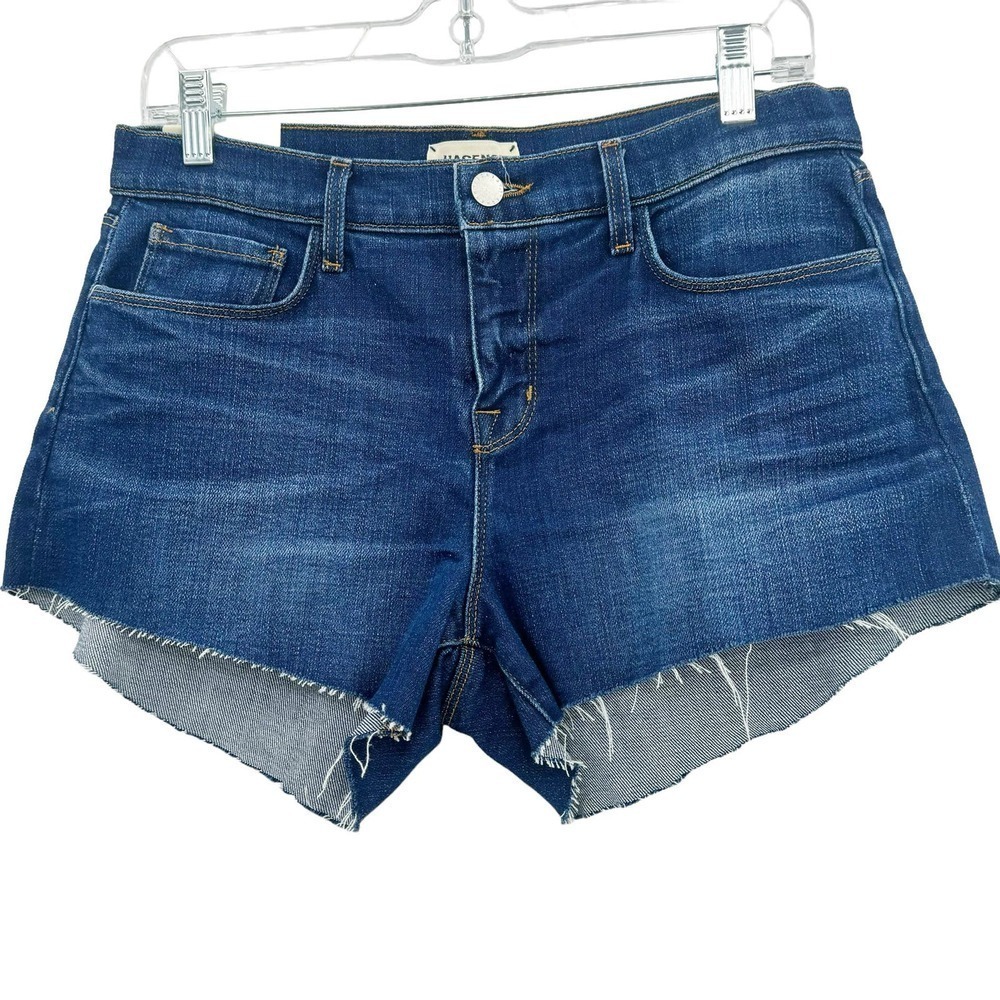 L'Agence Women's Blue Audrey Mid-Rise Short Size 26 NWT - Picture 8 of 11